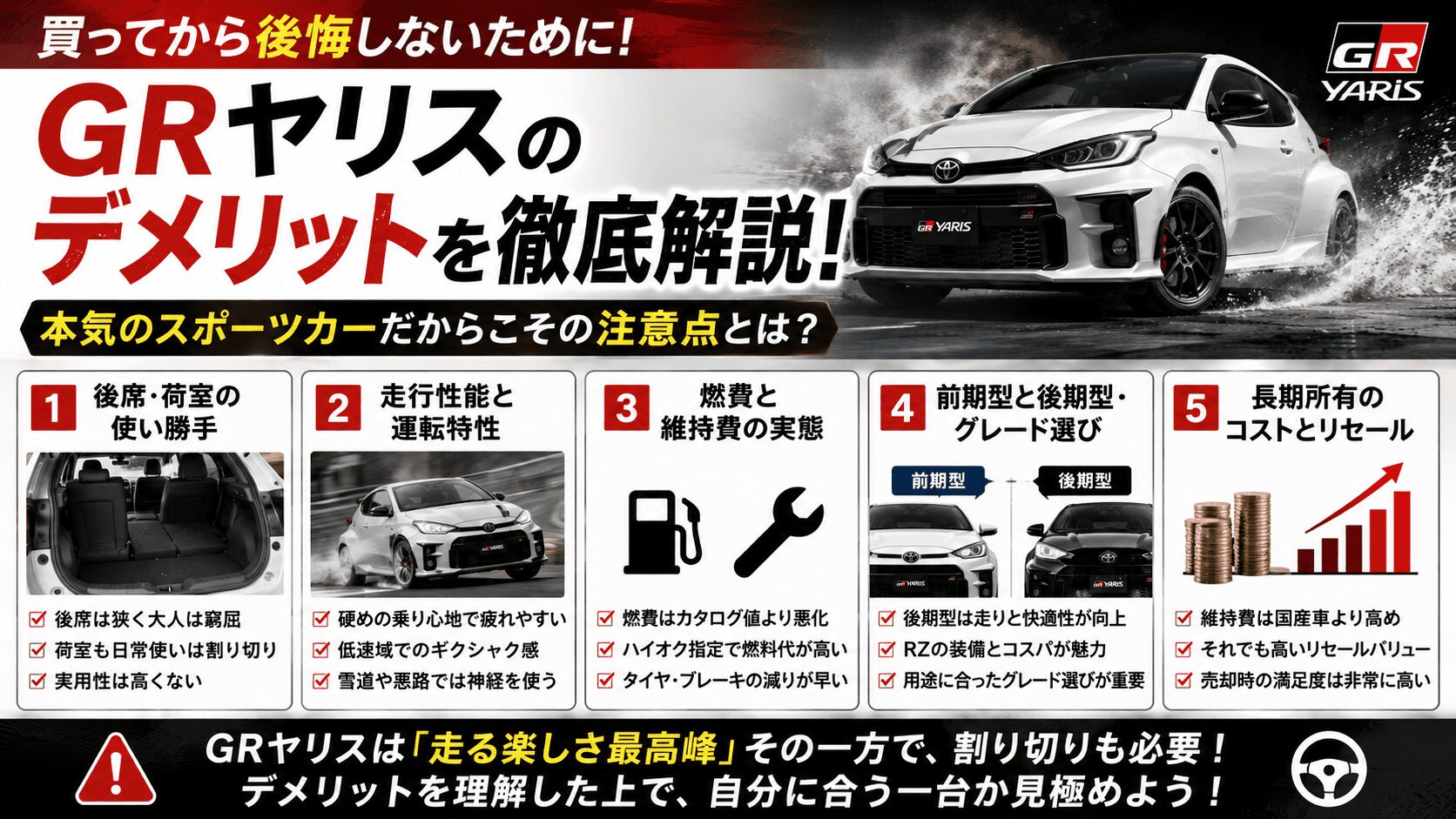 GRヤリスのデメリットとは？後悔しないための全情報を紹介