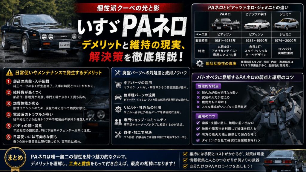PAネロのデメリットを徹底解説！維持の現実と解決策